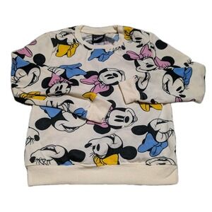 Disney Girls Minnie Shirt Pink Bow Size Small Sweatshirt